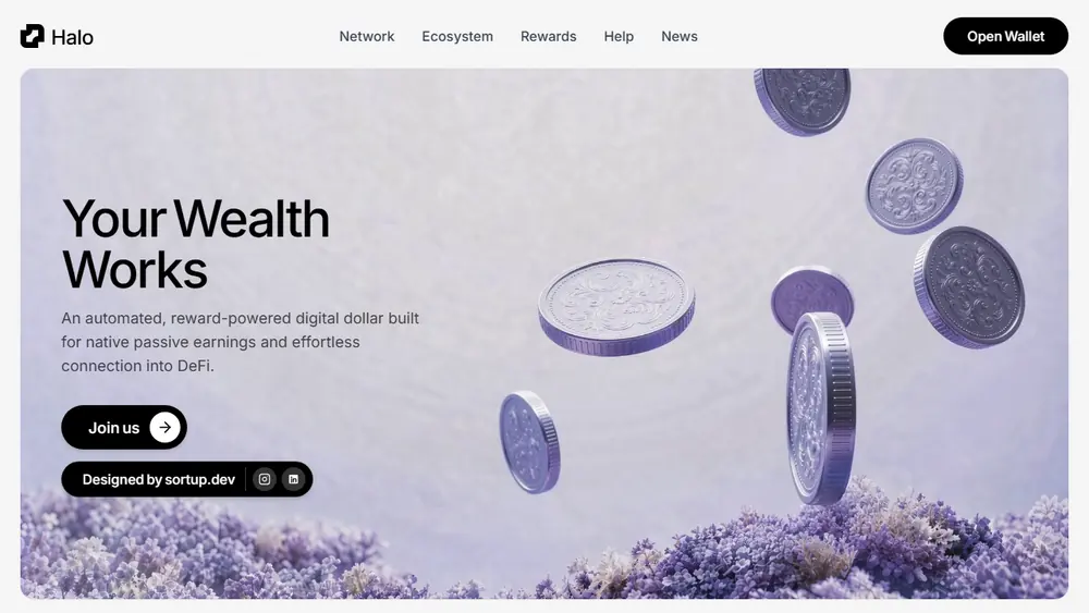 USD Halo digital dollar concept