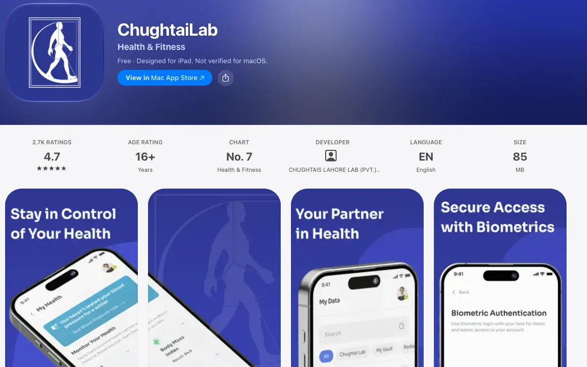 The client’s app on the App Store