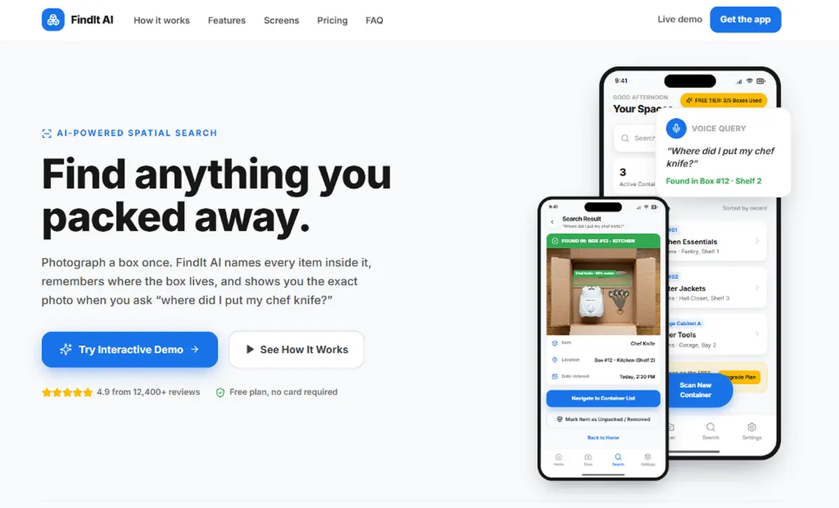 FindIt AI: find anything you packed away
