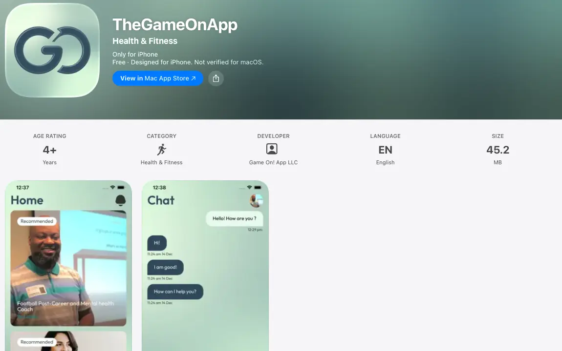 GameOn on the App Store
